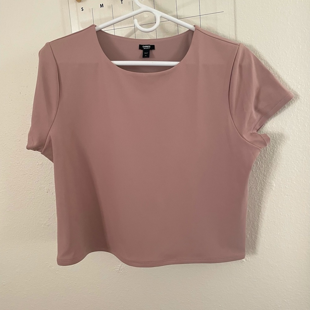 NWOT Express Body Contour Matte 90's Cropped Tee